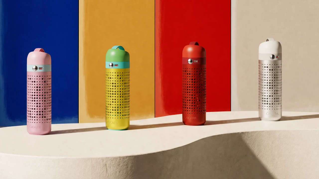 OKAPA luxury water bottle — featured by Design Milk as engineered like a Swiss watch