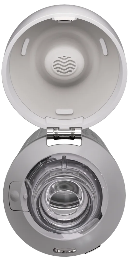 Water pouring from OKAPA bottle