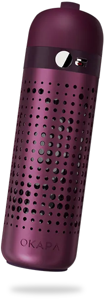 OKAPA water bottle at an angle