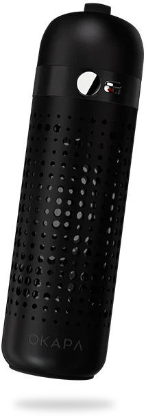 OKAPA water bottle at an angle