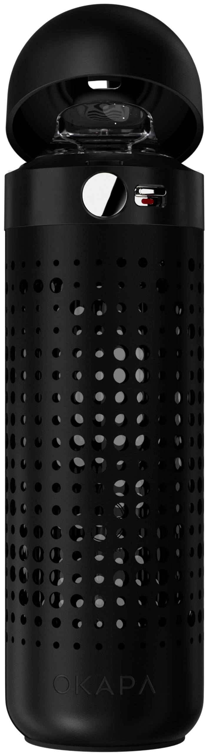 OKAPA water bottle with cap open