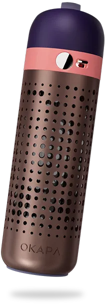 OKAPA water bottle at an angle