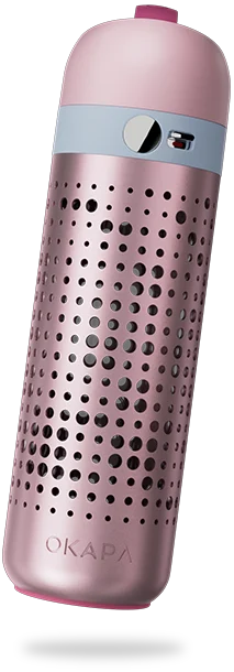 OKAPA water bottle at an angle