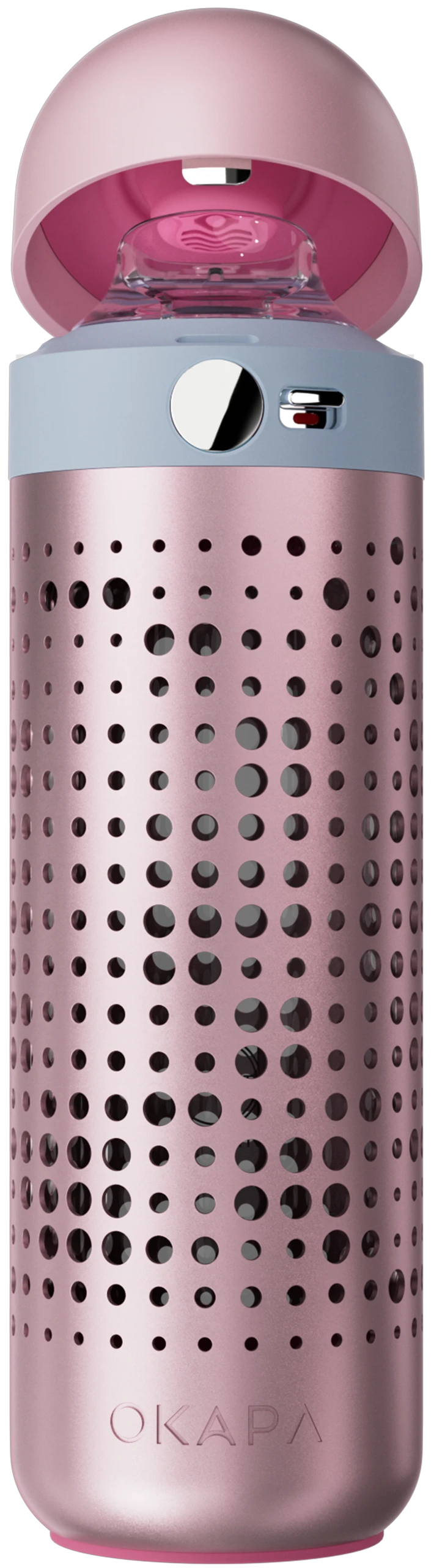 OKAPA water bottle with cap open