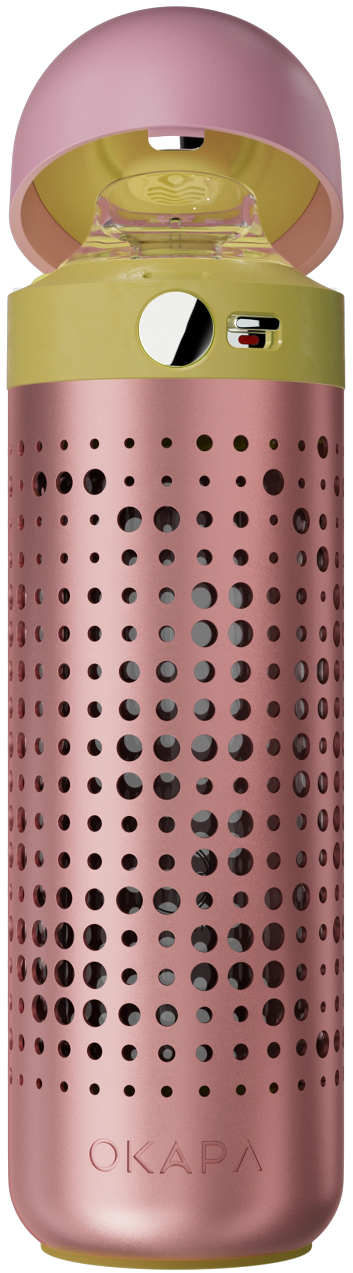 OKAPA water bottle with cap open